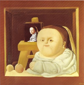 Artworks by 350 Famous Artists Painting - The Study of Vermeer Fernando Botero